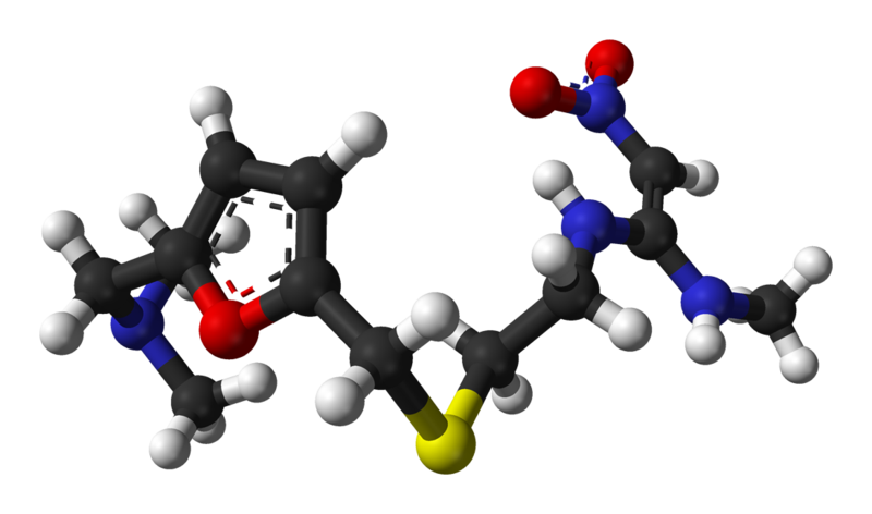 Struttura Molecolare del principio attivo "Ranitidina" in 3D